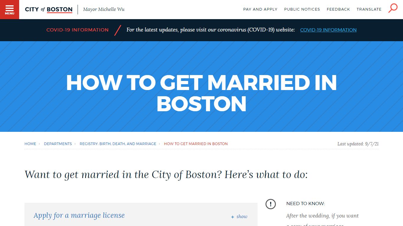 How to get married in Boston | Boston.gov